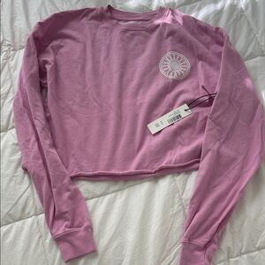NWT soul cycle cropped long sleeve pink XS
